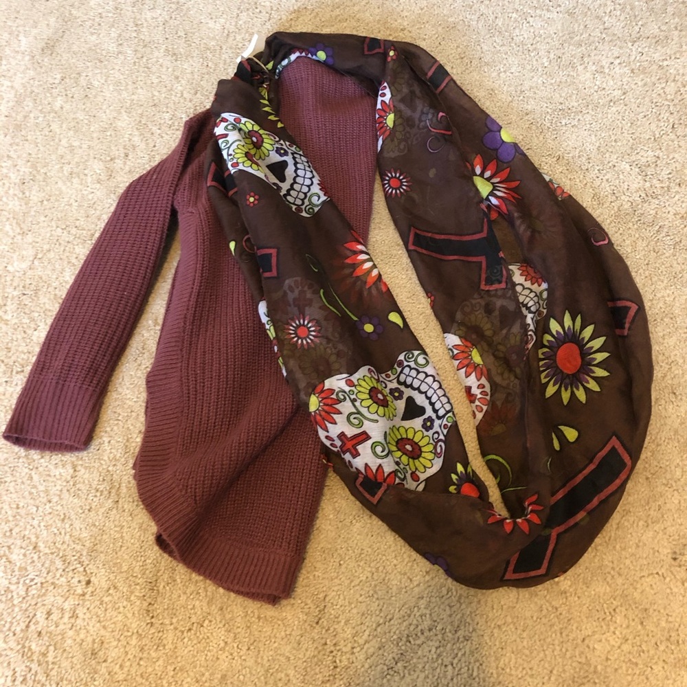 Day of the Dead Infinity Scarf by Jill Marie